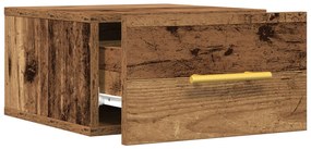 Éjjeli szekrények 2 db Fali felfüggesztett Régi fa 35x35x20 cm