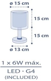 Dalber 76631 - LED gyereklámpa MOON DREAMS 1xG4/4W/230V kék