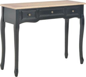 vidaXL 280046 Dressing Console Table with 3 Drawers Black