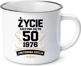 Az élet 50 1976ZOMÁNCOZOTT Bögre Ajándék 50. Születésnapra