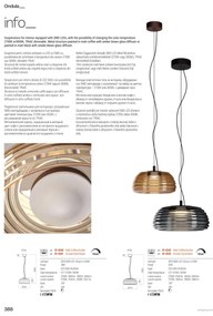 Redo 01-4541 - LED fényerőszabályozható kábeles csillár ONDULA LED/12W/230V fekete/füstszínű