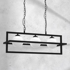 Csillár láncon DIEGO 3xE14/40W/230V fekete