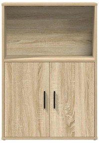 sonoma tölgy színű szerelt fa könyvespolc 60x24x85 cm