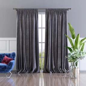 Függöny Velúr Esti Grafit Jeans 135x250cm