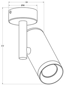 Zuma Line 20015-WH - Spotlámpa TORI SL 2 1xGU10/50W/230V fehér