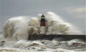 Flizelin tapéta falra Prémium tengeri hullámok 416x254 Ragasztó