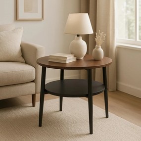 Dohányzóasztal, dió/fekete PAULO