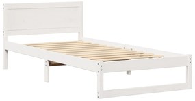 Ágykeret Fehér Fa 90 x 200 cm Minimalista ágykeret