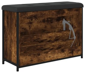 füstös tölgy színű cipőpad lehajtható fiókkal 82x32x56 cm