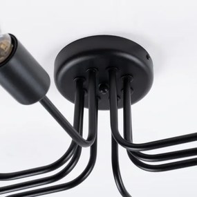 Sollux SL.1448 - Felületre szerelhető csillár VECTOR 8xE27/15W/230V fekete