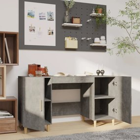 betonszürke szerelt fa íróasztal 140 x 50 x 75 cm