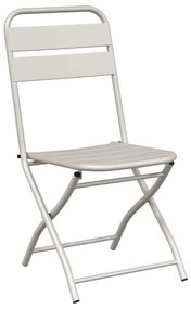 Összecsukható Kerti Székek 2 db Bézs 42x52x82 cm Porszórt Acél