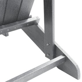 Adirondack székek 2 db Világosszürke 74x82x90 cm HDPE