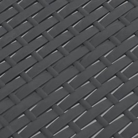 antracitszürke PP rattan kerti asztal 58 x 58 x 41 cm