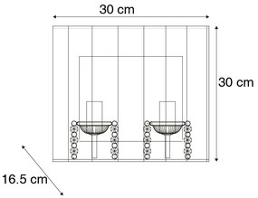 2 db fali lámpa készlet króm fekete árnyékolóval - Ann-Kathrin 2