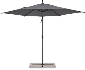 Tropea Kerti /terasz napernyő, Bizzotto, Ø 300 cm, oszlop Ø 46-48 mm, acél/poliészter, sötétszürke
