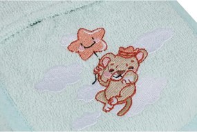 Mentazöld pamut gyerek fürdőköpeny, 1-2 év Aslan – Foutastic