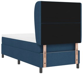Box Rugós Ágy matraccal, Kék, 100x200 cm, Szövet