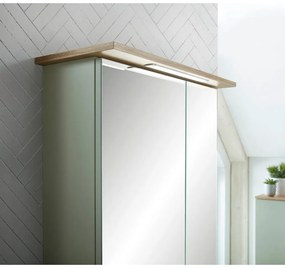 Zöld függő fürdőszoba szekrény tükörrel 60x72 cm Set 963 - Pelipal