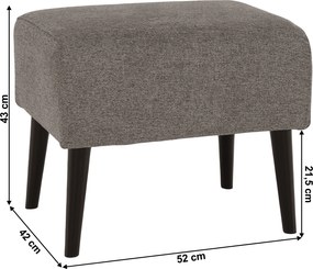 Zsámoly, szürke/fekete, SAMY