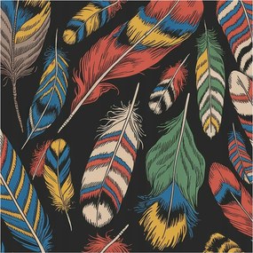 Dekoratív Fotótapéta Hálószobába Színes tollak 250x250 Ragasztó