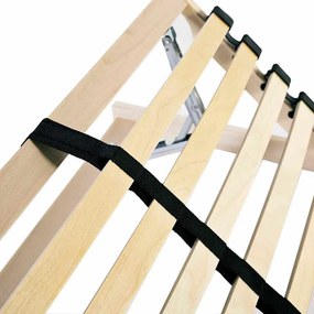 Lécalap fejtámlával Barna 70 x 190 cm Tömör bükkfa
