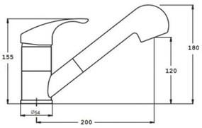 Carol mosogató csaptelep króm