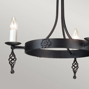 Elstead Lighting BELFRY BY3-BLACK Csillár 3x60W/E14
