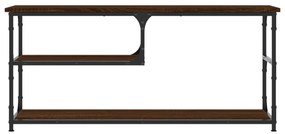barna tölgy színű szerelt fa és acél TV-szekrény 103x38x46,5 cm