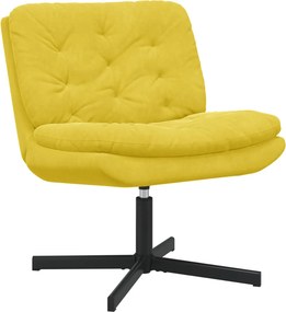 vidaXL Forgatható Pihenőszék Sárga 63 x 75 x 76 cm Bársony