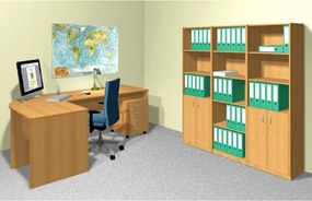 Vitrines könyvespolc, bükk, TEMPO ASISTENT 2 NEW 004