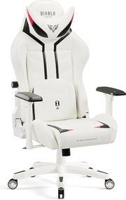 Gamer szék műbőr Normal Size, fehér-fekete: Diablo X-Ray 2.0