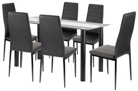 Norman 6+1 étkező garnitúra fekete