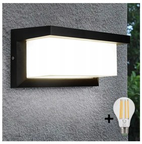 BOWI LED Kültéri fali lámpa NEELY 1xE27/9W/230V 4000K IP54 fekete BW0332+BG0281