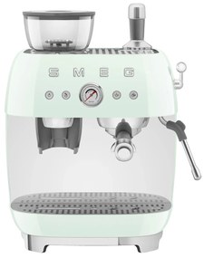 SMEG 50-es évek retro stílusú EGF03 karos kávéfőző kávédarálóval 2 csésze pasztellzöld - Smeg