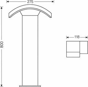 Brilagi - LED Kültéri lámpa ARCELO LED/9W/230V 80 cm IP54
