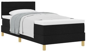 Box Spring ágy matraccal Fekete 90x200 cm Szövet