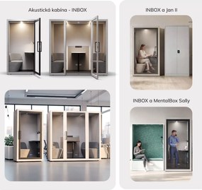 INBOX akusztikai irodai fülke 1 személyes, 2100 × 1100 × 900 mm