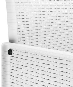 15 darabos Kert Étkező Szett Fehér Poli Rattan, Kert Asztal Fehér 250x100x73 cm Poli Rattan, Kert Asztal Fehér 150x100x73 cm Poli Rattan, Kert Székek 2 db Fehér Poli Rattan, Kert Székek 4 db Fehér Poli Rattan