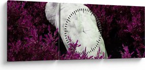Kép - Fehér páva (órával) (90x30 cm)