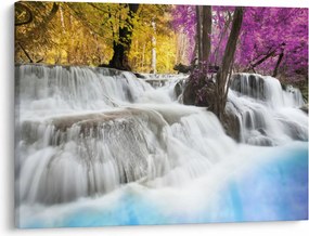 Egy kép Erawan vízeséséről az erdőben (70x50 cm)