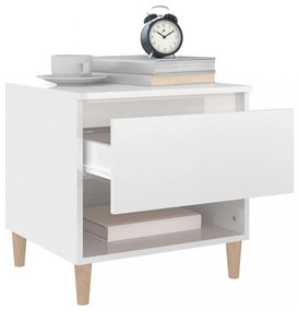 vidaXL 2 db fehér szerelt fa éjjeliszekrény 50 x 46 x 50 cm