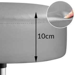 Casaria® Sámli kerekeken 50x51-65 cm - szürke