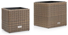 Natural szürke kerti virágcserép szett - Bonami Essentials