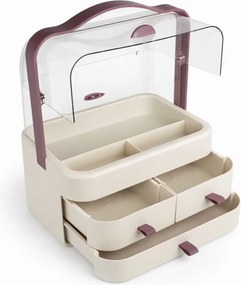 Kozmetikai táska rendszerező Ékszertartó doboz Bézs CA45A