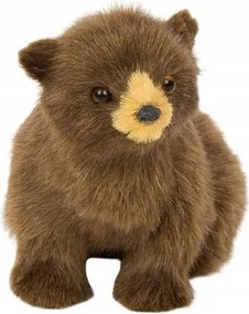 Dekorációs mackó figura szőrme 9x11 cm Karácsonyi dekoráció