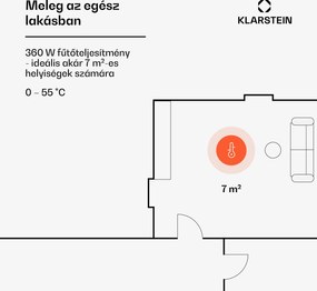Klarstein Wonderwall Air 36, infravörös hősugárzó, 120 x 30 cm, 360 W, falra szerelhető, távirányító, fehér