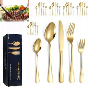 Evőeszköz Szett 6 Személyes 30DB-OS arany