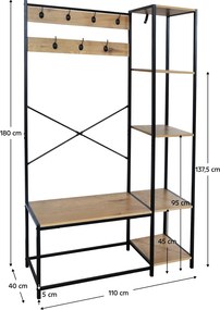 Fogas, fekete/tölgy, BERDY