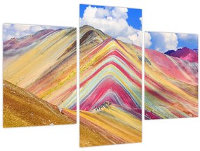 Kép - Rainbow Mountain, Peru (90x60 cm)